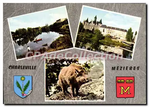 Cartes postales Charleville Mezieres Ardennes Le Sanglier La Meuse au quai du Moulinet
