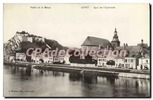 Ansichtskarte AK Vallee de la Meuse Givet Quai de l'Esplanade