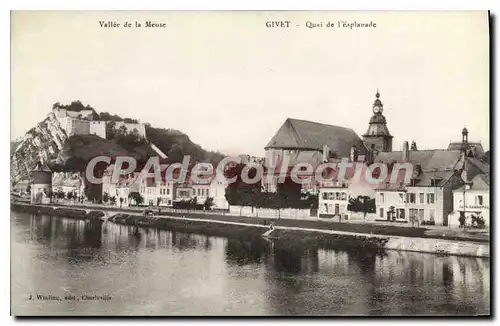 Cartes postales Vallee de la Meuse Givet Quai de l'Esplanade