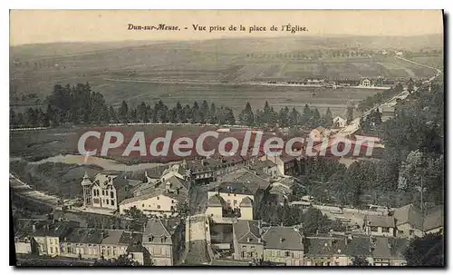 Ansichtskarte AK Dun sur Meuse Vue prise de la place de l'Eglise