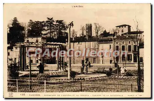 Cartes postales L'Ariege Palmiers Boulevard de  L'Hopital et la Pergola