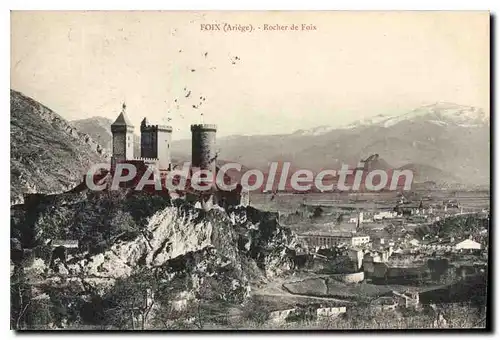 Cartes postales Foix Ariege Rocher de Foix