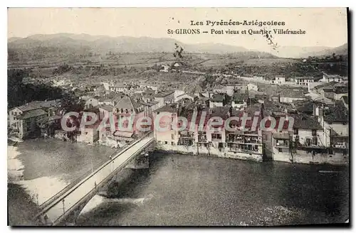Cartes postales St Girons Pont vieux et Quartier Villefranche