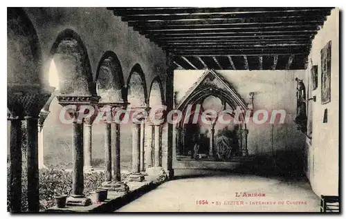 Cartes postales L'Ariege St Liziere Interieur du Cloitre