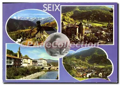Cartes postales Seix Le Col de la Core le chateau la ville