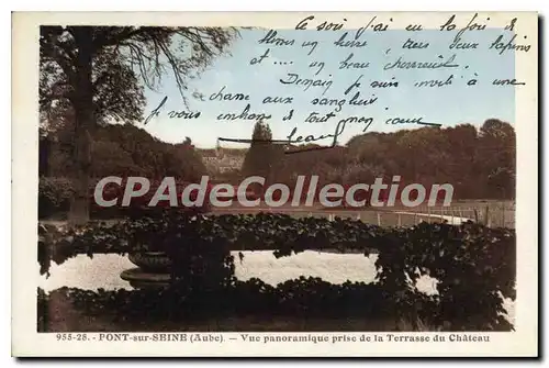 Ansichtskarte AK Pont sur Seine Aube Vue panoramique prise de la Terrasse du Chateau