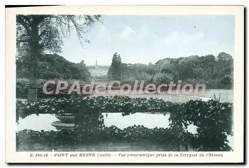 Cartes postales Pont sur Seine Aube Vue panoramique prise de la Terrasse du Chateau