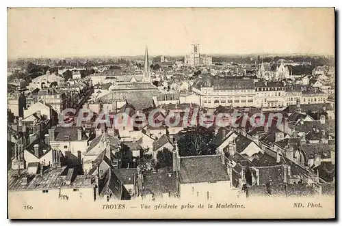 Cartes postales Troyes Vue generale prise de la Madeleine