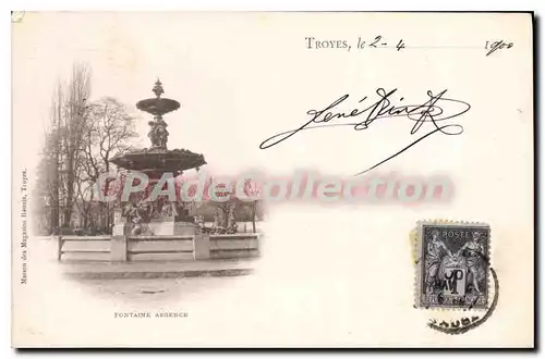 Cartes postales Troyes Fontaine Argence