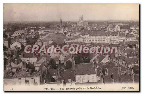 Cartes postales Troyes Vue generale prise de la Madeleine