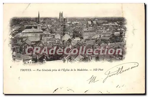 Ansichtskarte AK Troyes Vue Generale prise de l'Eglise de la Madeleine