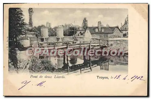 Cartes postales Troyes Pont de deux Liards