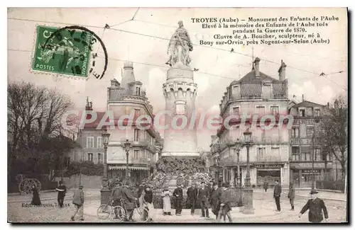 Cartes postales Troyes Aube Monument des Enfants de l'Aube
