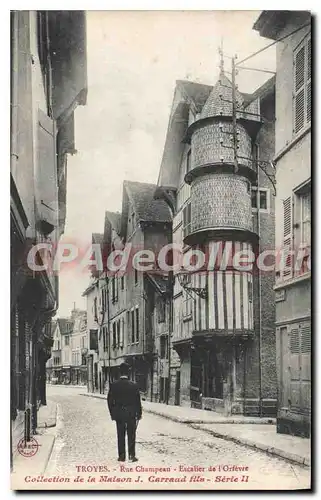 Cartes postales Troyes Rue Champeau Escalier de l'Orfevre