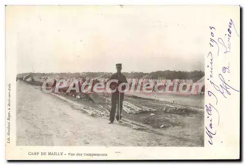 Cartes postales Camp de Mailly Vue des Campements