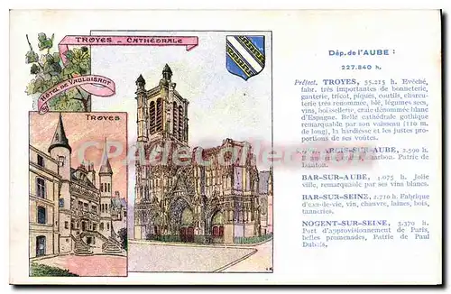 Cartes postales Troyes Cathedrale Hotel de Vauluisant