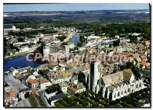 Ansichtskarte AK Nogent S Seine Aube Vue aerienne