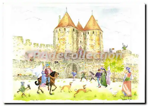 Cartes postales Carcassonne a Travers le temps Aude La Cite