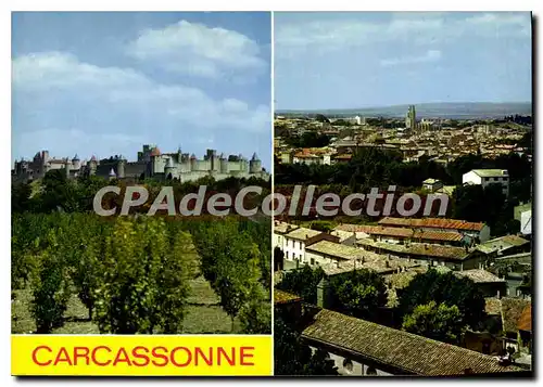 Cartes postales Carcassonne Vue generale et la cite