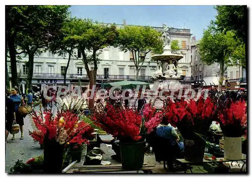 Ansichtskarte AK Carcassonne Aude Place Carnot et fontaine de Neptune