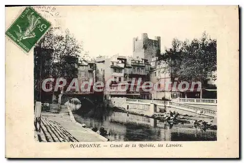 Cartes postales Narbonne Canal de la Robine les Lavoirs