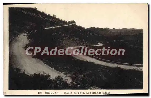 Ansichtskarte AK Quillan Route de Foix Les grands lacets