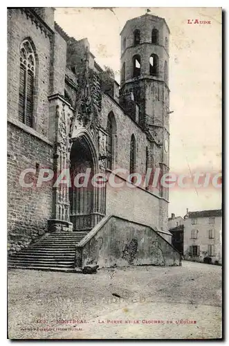 Cartes postales L'Aude Montreal La Porte et le Clocher de l'Eglise