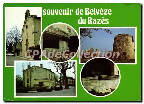 Cartes postales Belveze du Razes Aude L'Eglise Monument aux Morts