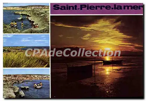 Cartes postales Saint Pierre la Mer Aude La plage et les Rochers