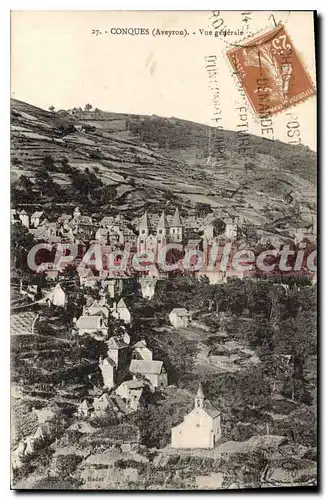 Cartes postales Conques Aveyron Vue generale