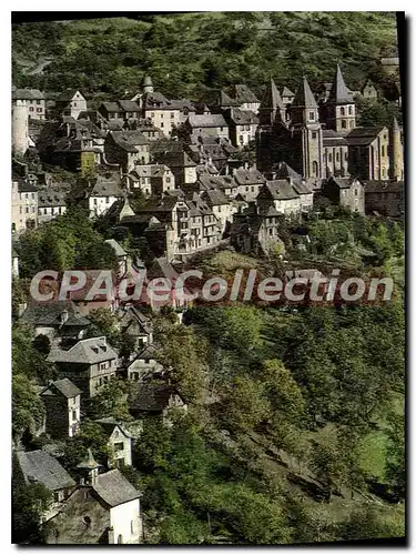 Cartes postales Les Gorges de l'Ouche Aveyron Conques Au premier plan la Chapelle Saint Roch