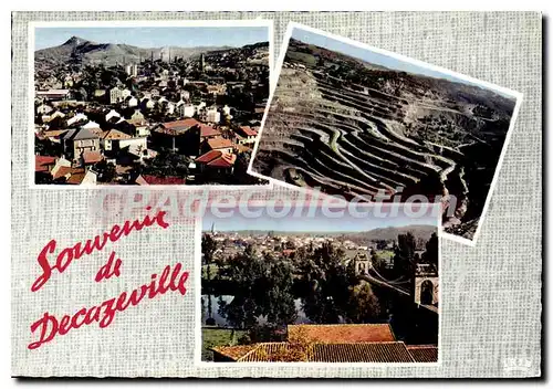 Cartes postales Decazeville Aveyron La Decouverte Pont suspendu sur le Lot Vue generale