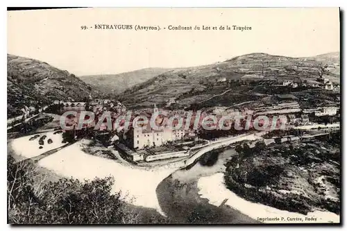 Cartes postales Entraygues Aveyron Confluent du Lot et de la Truyere