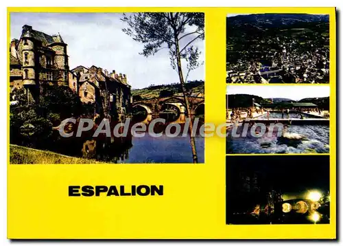 Ansichtskarte AK Espalion Aveyron Le pont vieux et le palais