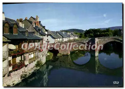 Ansichtskarte AK Espalion Aveyron Le Pont et les vieilles maisons