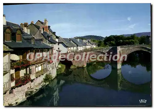 Cartes postales Espalion Aveyron Le Pont et les vieilles maisons
