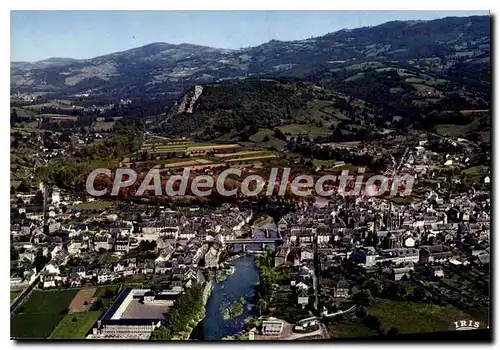 Ansichtskarte AK Espalion Aveyron Vue generale aerienne