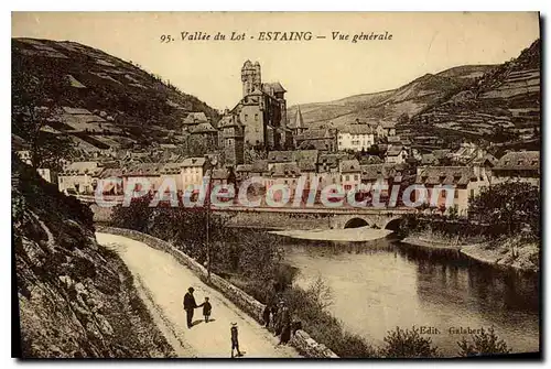 Cartes postales Vallee du Lot Estaing Vue generale