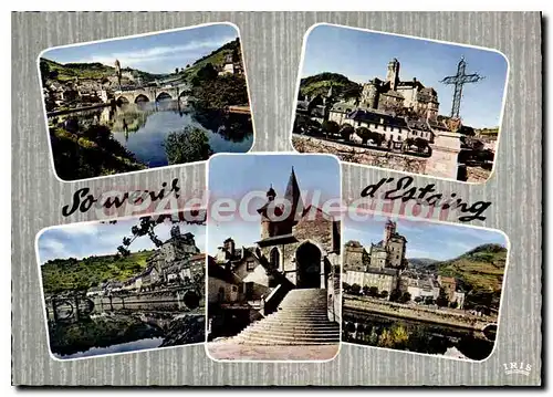 Ansichtskarte AK Estaing Aveyron Le Chateau et le Vieux Pont