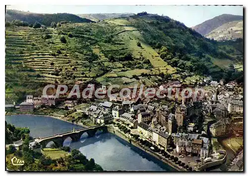 Cartes postales Estaing  Aveyron Vue generale aerienne