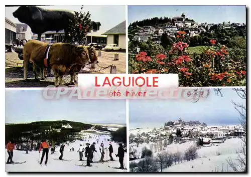 Ansichtskarte AK Laguiole Aveyron Les pistes de ski