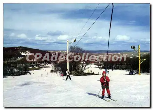 Ansichtskarte AK Laguiole Aveyron Les pistes de ski