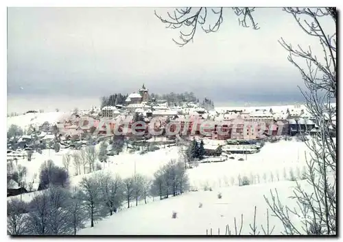 Ansichtskarte AK Laguiole Aveyron Sous la neige Vue generale