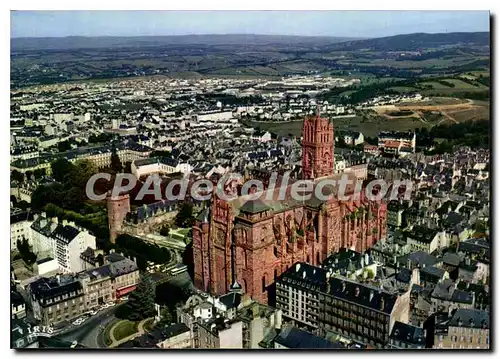 Ansichtskarte AK Rodez Aveyron Vue du ciel la Cathedrale Notre Dame