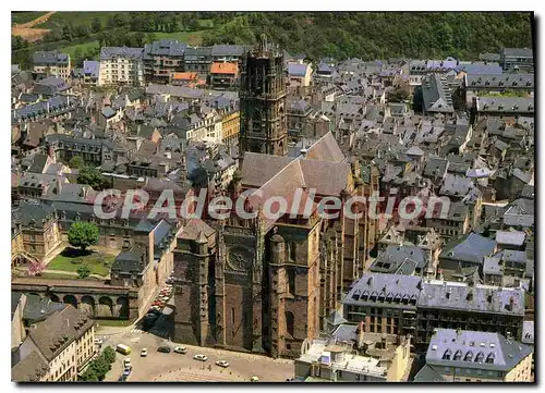 Ansichtskarte AK Rodez Aveyron Vue Panoramique de la Cathedrale Notre Dame