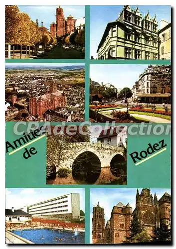 Cartes postales Rodez Aveyron La Cathedrale Vue generale