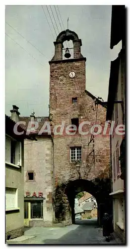 Ansichtskarte AK Villecomtal Aveyron Tour de l'Horloge