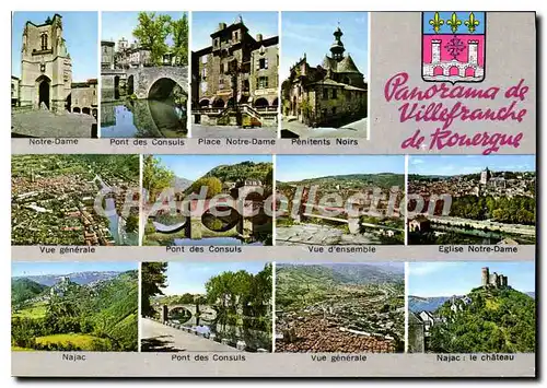 Cartes postales Panorama de Villefranche de Rouergue