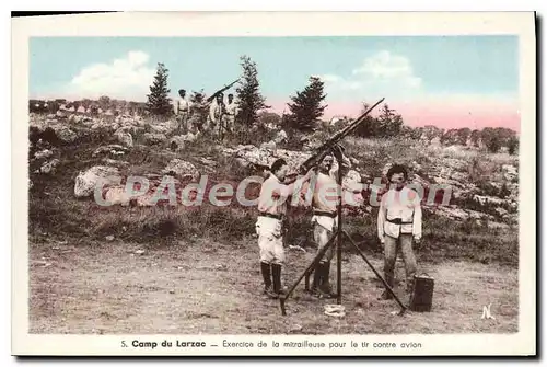 Cartes postales Camp du Larzac Exercise de la Mitrailleuse pour le tir contre avion