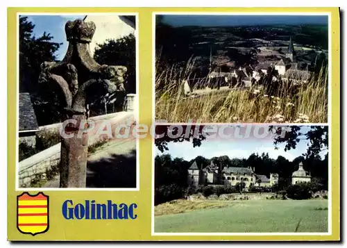 Cartes postales Golinhac Aveyron La Croix Saint Jacques Vue generale Le Chateau des Vernhettes